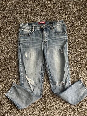 UNIONBAY Light Blue Distressed Boyfriend Jeans